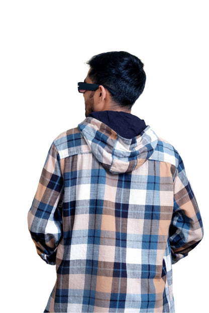 Checks Hooded shirt